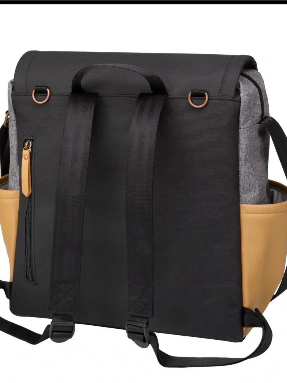 Petunia Pickle Bottom Men's Black, Gray & Tan Convertible Backpack